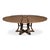 Large Round Dining Table in Light Brown Oak With Iron Base For Sale - Image 4 of 11