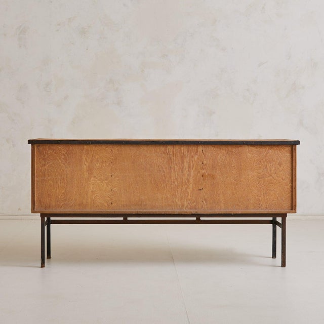 Metal French Pencil Reed Sideboard with Iron Base, 1960s For Sale - Image 7 of 11