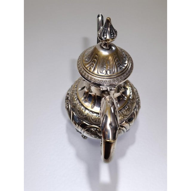 Rococo Baroque Style Silver-Plated Coffee and Tea Set, 1890s, Set of 4 For Sale - Image 10 of 18