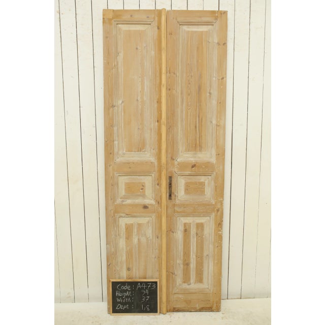 Rustic European Late 19th Century Double French Doors - a Pair For Sale - Image 3 of 5