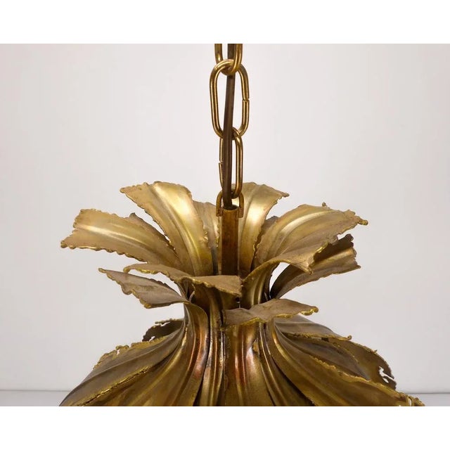 Brutalist Brutalist Brass Suspension Light by Svend Aage Holm Sørensen, 1960s For Sale - Image 3 of 10