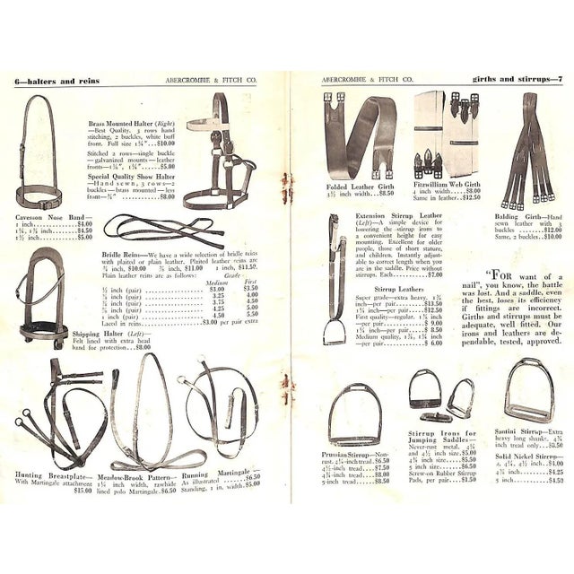 Abercrombie & Fitch Saddlery Riding & Polo Catalog For Sale In New York - Image 6 of 10