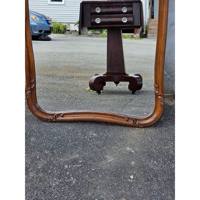 19th Century French Walnut Hallway Mirror. For Sale - Image 11 of 16