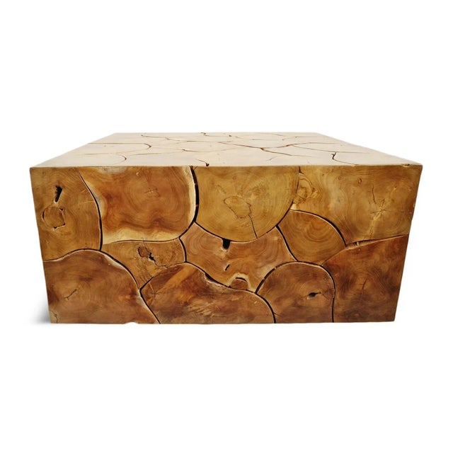 Organic Square Teak Root Coffee Table For Sale - Image 4 of 7