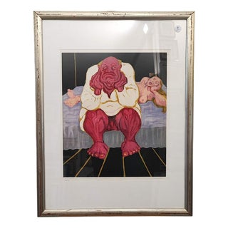 Migneco, Sitting Man, Print For Sale