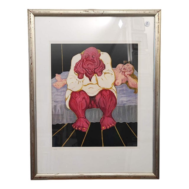 Migneco, Sitting Man, Print For Sale