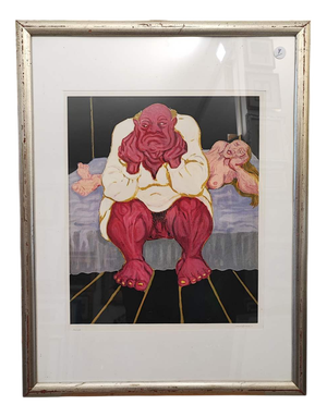 Migneco, Sitting Man, Print