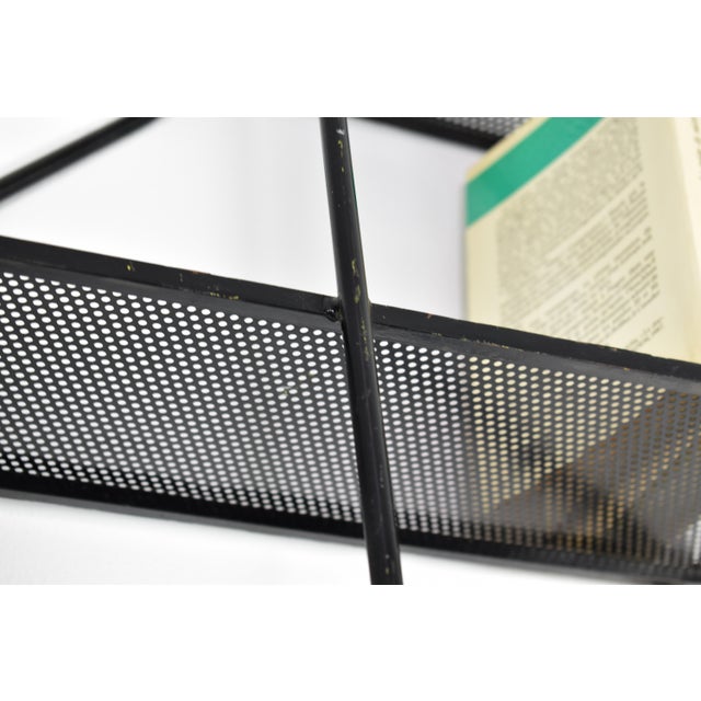 Metal French Metal Wall Shelf "Clé De Sol" by Mathieu Matégot, 1955 For Sale - Image 7 of 10
