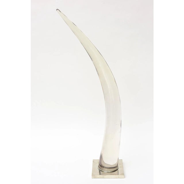 1970s Vintage Arched Gradient Lucite and Silver Plate Sculpture by Catherine Noll, France, 1970's For Sale - Image 5 of 11
