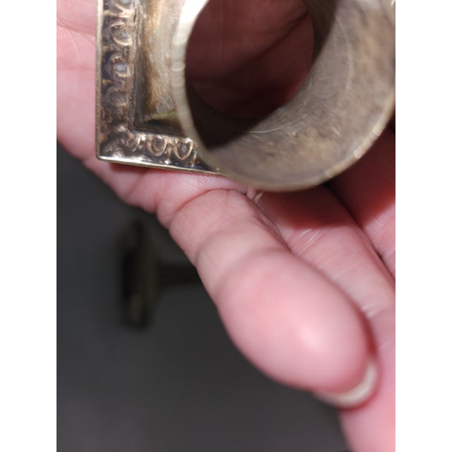 Metal Late-Georgian Silverplated English Candlesticks Pair by Hawsworth, Eyre & Co. Sheffield For Sale - Image 7 of 13