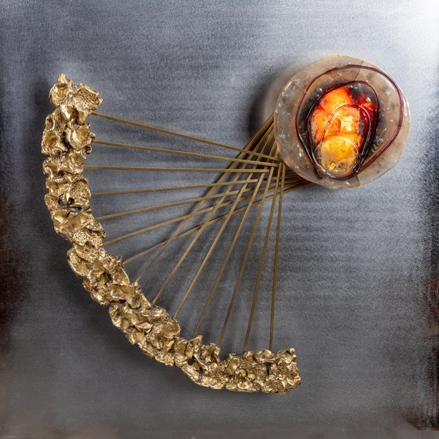 1970s Angelo Brotto illuminated Wall Sculpture For Sale In New York - Image 6 of 6