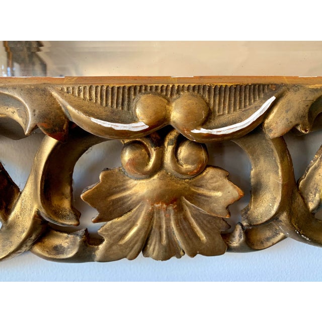 Antique Italian Gold Framed Mirror For Sale - Image 4 of 7