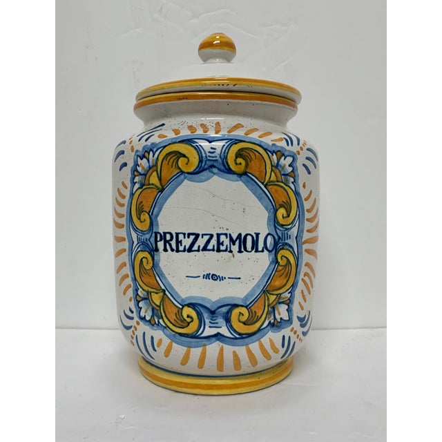 Antique Italian Faience Spice Jars With Lids Set of 4 Chairish