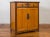 Chinese Antique Elm Two-Toned Cabinet with Cut Bronze Hardware and Yellow Patina For Sale - Image 9 of 13