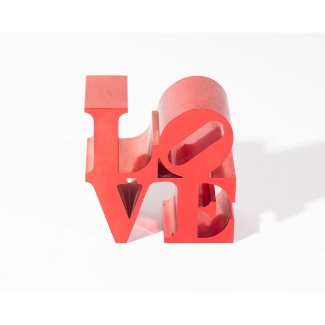 Robert Indiana Red Love Paperweight For Sale In Indianapolis - Image 6 of 10