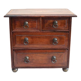 Antique Georgian Revival Mahogany Apprentice Chest of Drawers For Sale