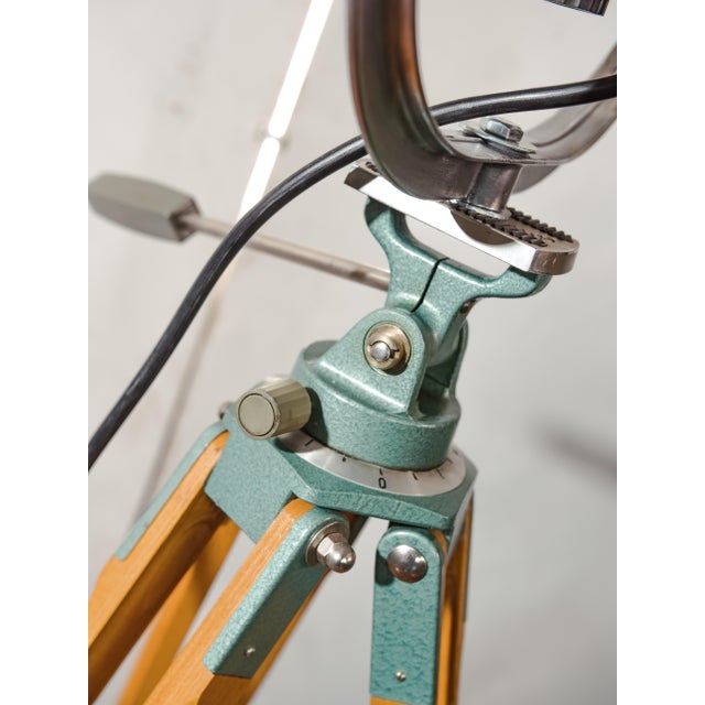Electric Patt 123 Theater Spotlight Floor Lamp on Wooden Berlebach Tripod from Strand, 1950s For Sale - Image 16 of 18