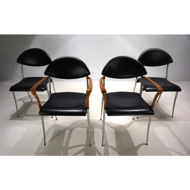 Coro Dining Chairs by Luigi Origlia, 1980s, Set of 4 For Sale - Image 11 of 18
