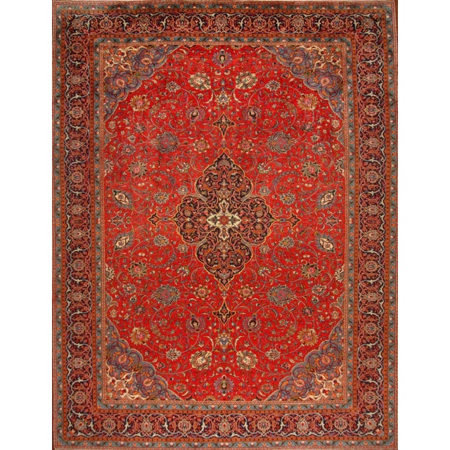 Large Hand-Knotted Middle Eastern Sarugh Rug For Sale