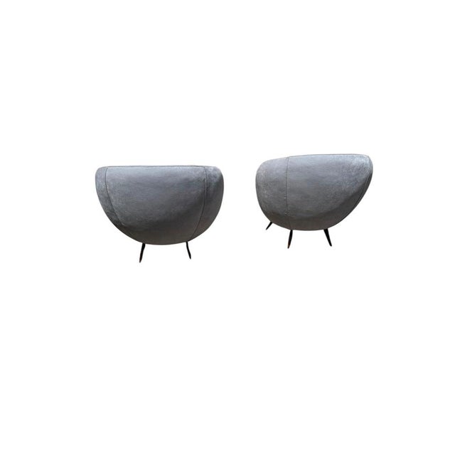 Armchairs attributed to Guglielmo Veronesi, 1950s, Set of 2 For Sale - Image 4 of 5