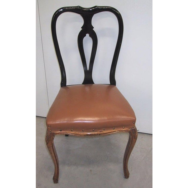 1950s Vintage Italian Chippendale Style Chairs, 1940s, Set of 6 For Sale - Image 5 of 15
