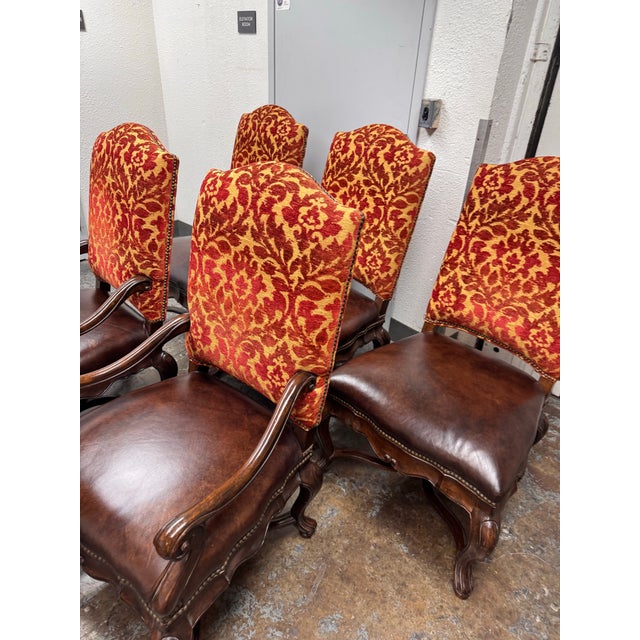 Red Thomasville Furniture Hills of Tuscany Dining Chairs, Set of Six For Sale - Image 8 of 12