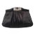 Judith Leiber Vintage Black Pleated Silk Clutch For Sale