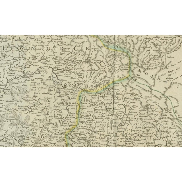 Antique Map of the Kingdom of Hungary and Transylvania, 1780 For Sale - Image 4 of 10