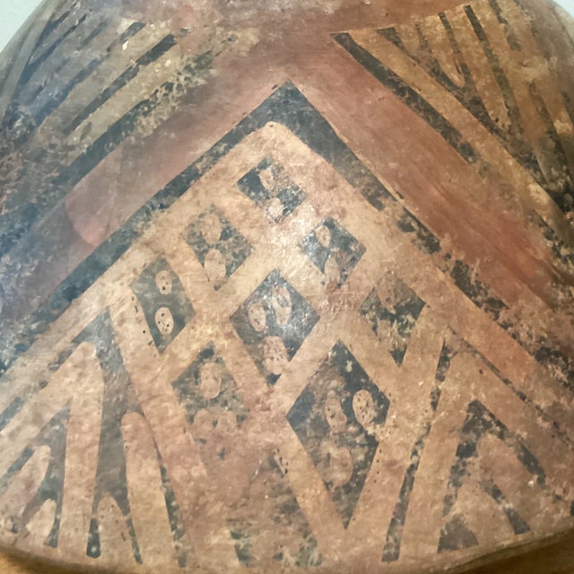 Antique Art Terracotta Polychrome Amphora Vessel For Sale - Image 10 of 13