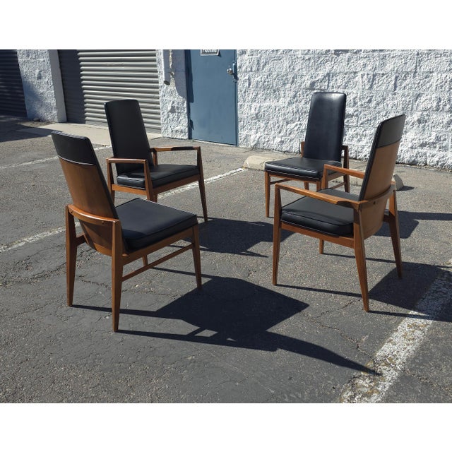 1960s 1960s Walnut Dining Chairs by Harvey Probber - Set of 4 For Sale - Image 5 of 9