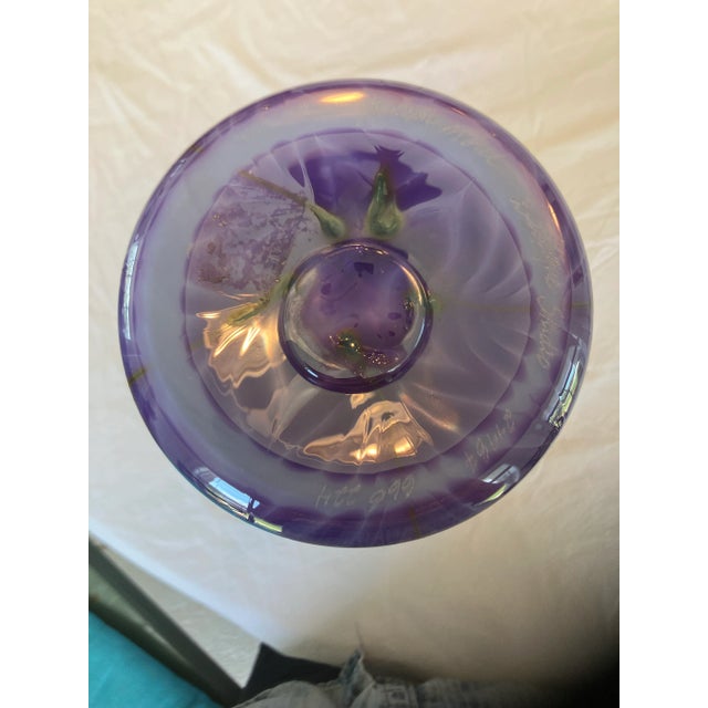 1980s Zellique Studios Signed Tall Vase For Sale - Image 10 of 12