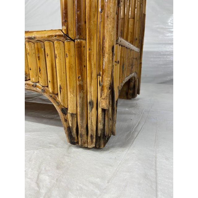 Split Bamboo One Drawer Side Table Nightstand For Sale - Image 10 of 13
