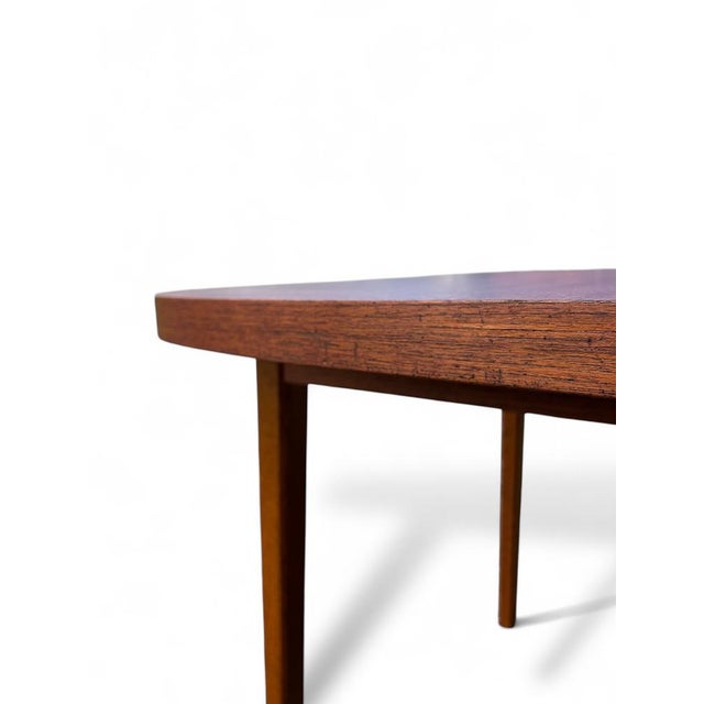 Mid-Century Extendable Dining Table in Teak with Rounded Edges, 1960s For Sale - Image 6 of 12