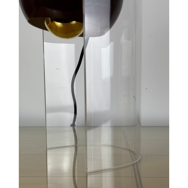 Space Age Brown Eyeball Spot Light with Acrylic Stand, 1970s For Sale - Image 15 of 18