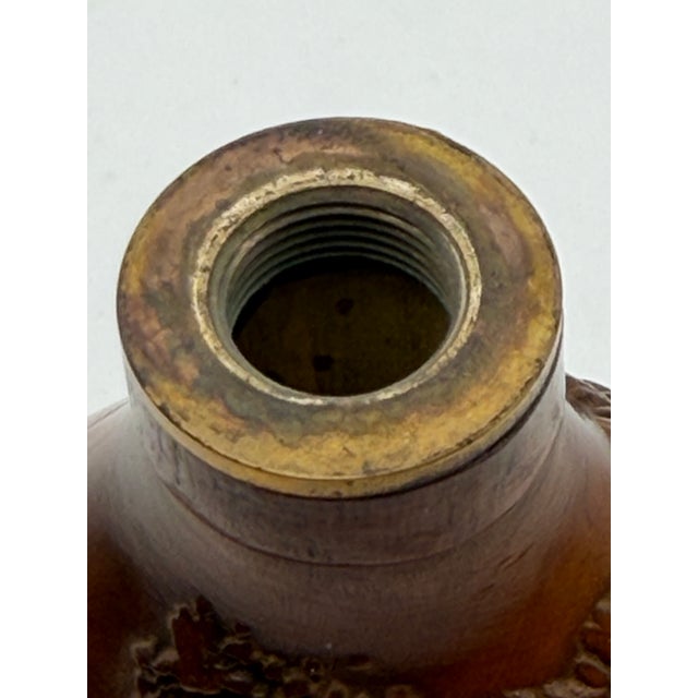 Contemporary Wood Snuff Bottle With Trees With Carvings of Trees For Sale - Image 12 of 12
