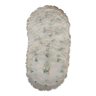 Vintage Cottage Organza Coasters Cocktail Napkins - Set of 11 For Sale