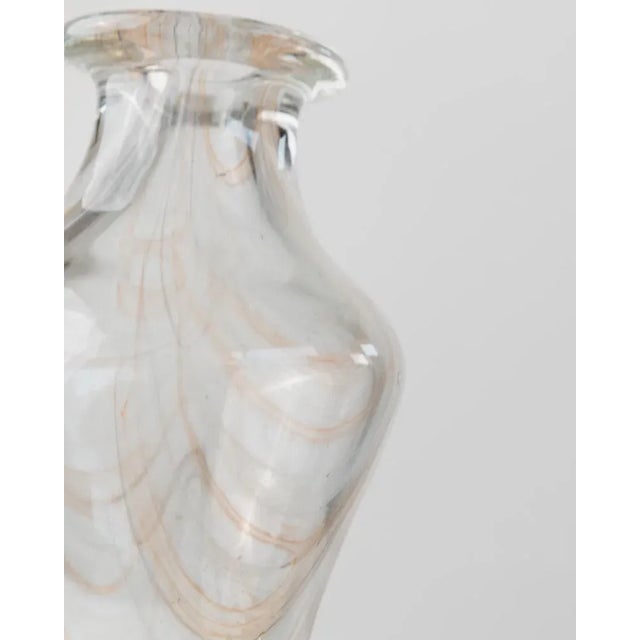Vintage Clear Swirl Murano Glass Vase, Italy, 1970s For Sale - Image 9 of 11
