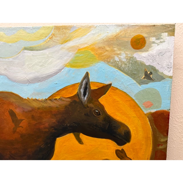 Paint “Moose Morning” Art by LWren Walraven For Sale - Image 7 of 10