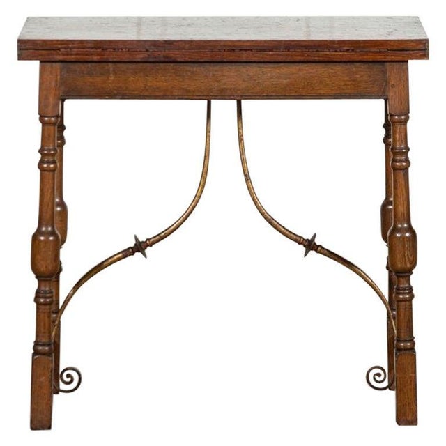 Spanish Oak Card Hall Table, 1900 For Sale - Image 18 of 18