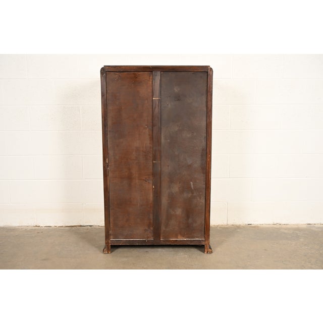 Donald Deskey Style Art Deco Burl Wood Gentleman's Chest, Circa 1930s For Sale - Image 15 of 16