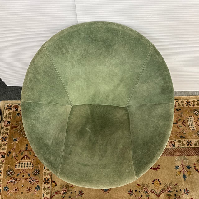 Lusch & Co. Balloon Sling Chair, Forest Green Suede For Sale - Image 10 of 12
