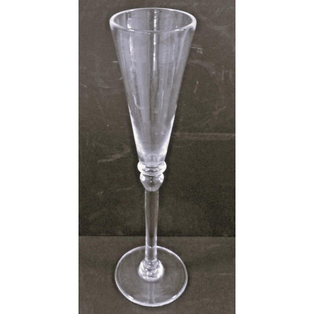 Simon Pearce Simon Pearce Heartland Champagne Flutes Set of 10 For Sale - Image 4 of 9