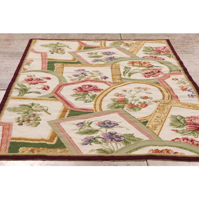 Vintage Chinese Aubusson Needlepoint Rug, 03'01 X 05'01 For Sale - Image 9 of 10