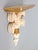 Vintage Italian Distressed White and Gold Giltwood Wall Bracket Shelf For Sale - Image 4 of 6