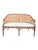Vintage Faux Burnt Bamboo Settee Sofa Bench With Rattan Cane Back Beautiful piece. Sturdy good quality. Seat cushion...