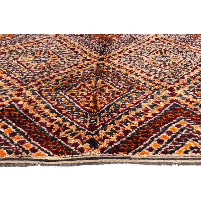 Berber Tribes of Morocco Vintage Zayane Beni M'Guild Moroccan Rug, 06'09 X 09'07 For Sale - Image 4 of 10
