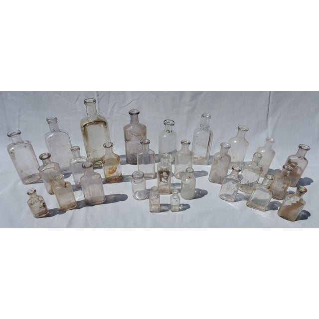 Farmhouse Antique Medicine & Apothecary Bottle Collection – 28 Bottles For Sale - Image 3 of 6