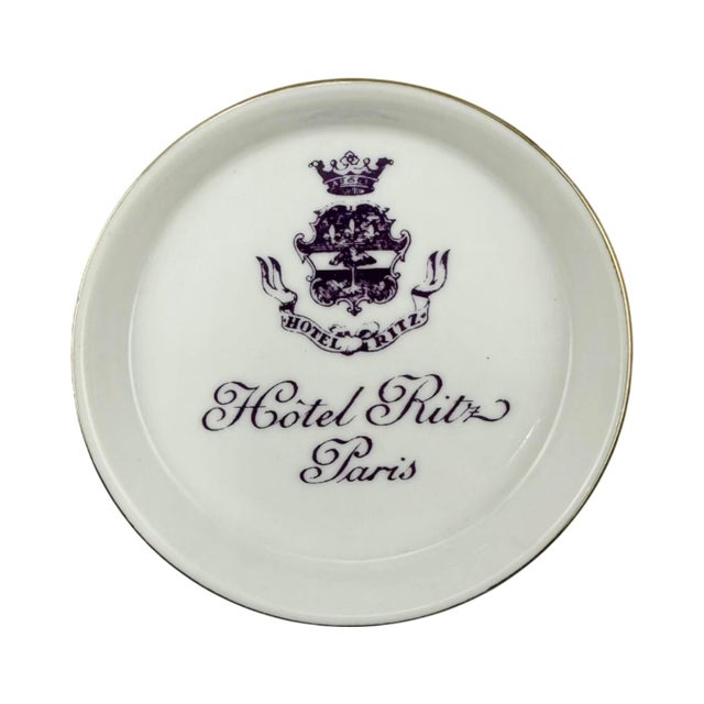 Vintage Ritz Paris Hotel Porcelain Ashtray Catchall Dish For Sale In Washington DC - Image 6 of 12