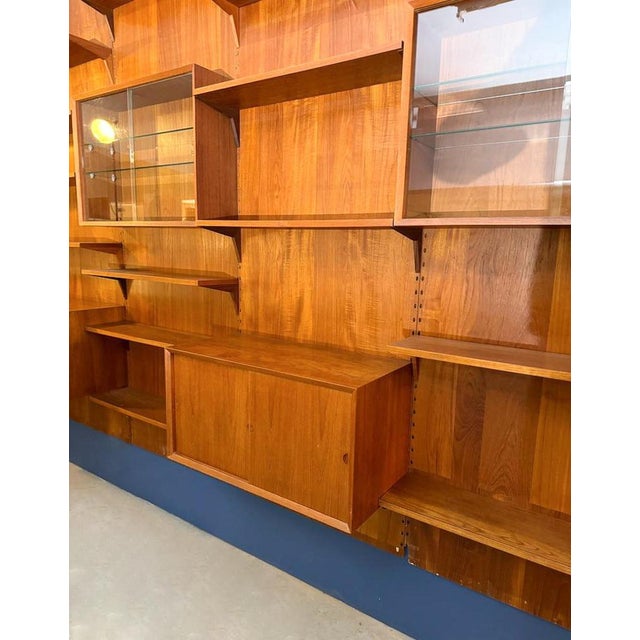 Wood Large Mid-Century Modern Wall Unit by Poul Cadovius for Royal System, 1950s For Sale - Image 7 of 8