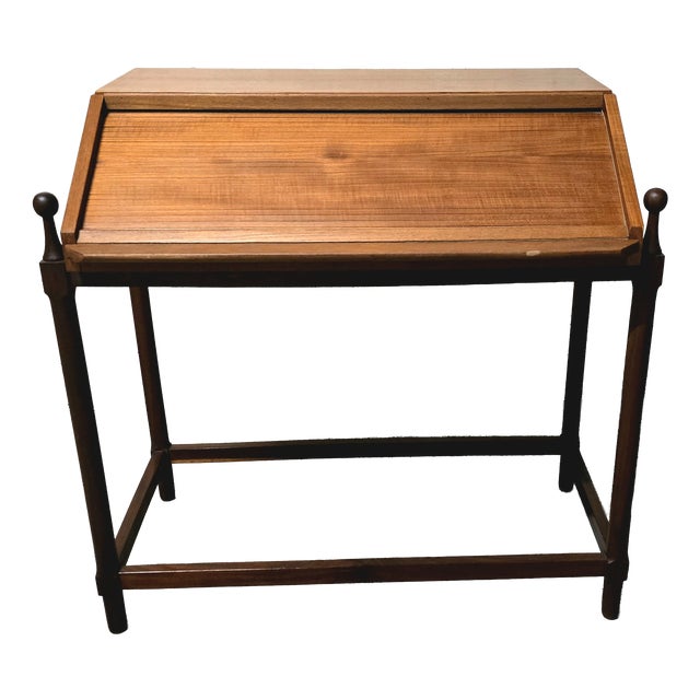 Modern Teak Secretaire Desk by Fratelli Proserpio, Italy, 1960 For Sale